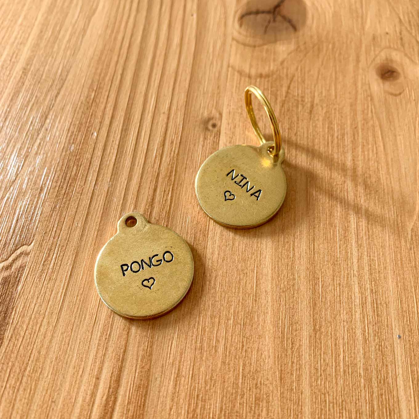 Personalized brass tag